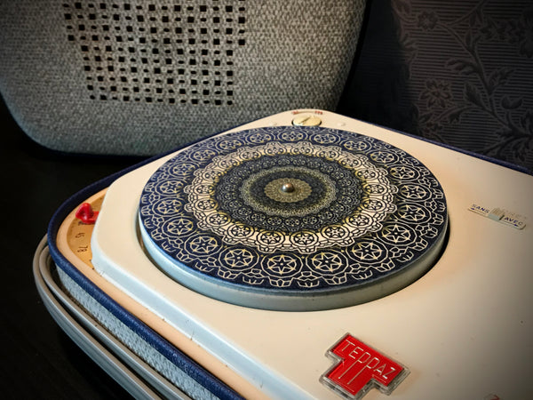 7” Felt Zoetrope Turntable Slipmat “Cogwheel Gold”