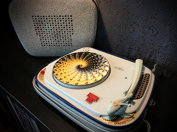7” Felt Zoetrope Turntable Slipmat “Fire Fractal”