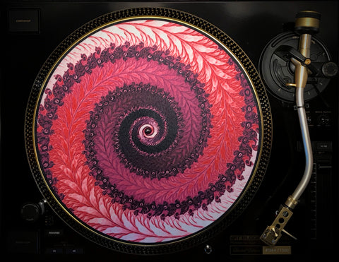 FERN MAGENTA Zoetrope Felt Turntable Slipmat 12"