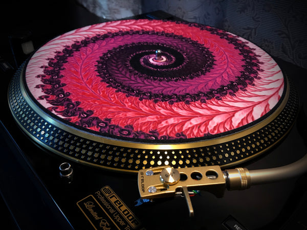 FERN MAGENTA Zoetrope Felt Turntable Slipmat 12"