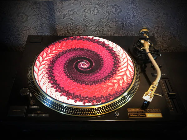 FERN MAGENTA Zoetrope Felt Turntable Slipmat 12"