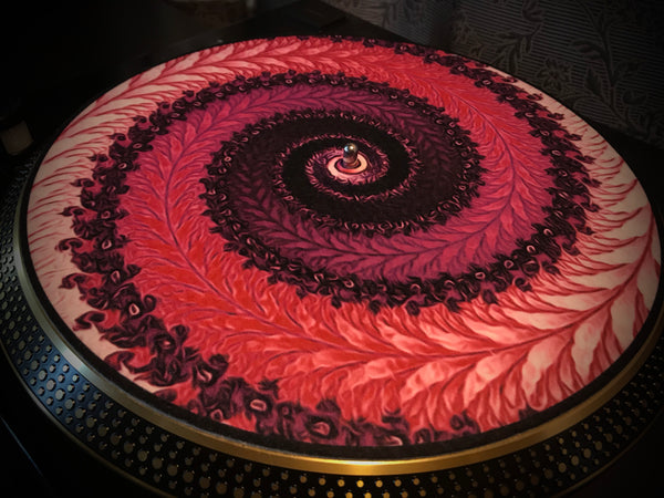 FERN MAGENTA Zoetrope Felt Turntable Slipmat 12"