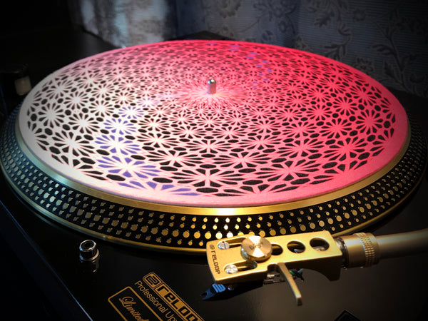 GEOMETRIC PINK Zoetrope Felt Turntable Slipmat 12"