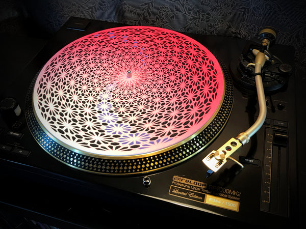 GEOMETRIC PINK Zoetrope Felt Turntable Slipmat 12"