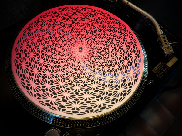 GEOMETRIC PINK Zoetrope Felt Turntable Slipmat 12"