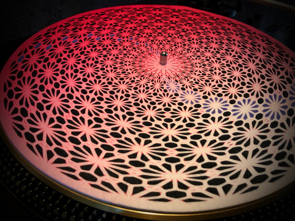 GEOMETRIC PINK Zoetrope Felt Turntable Slipmat 12"