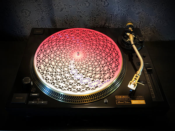 GEOMETRIC PINK Zoetrope Felt Turntable Slipmat 12"