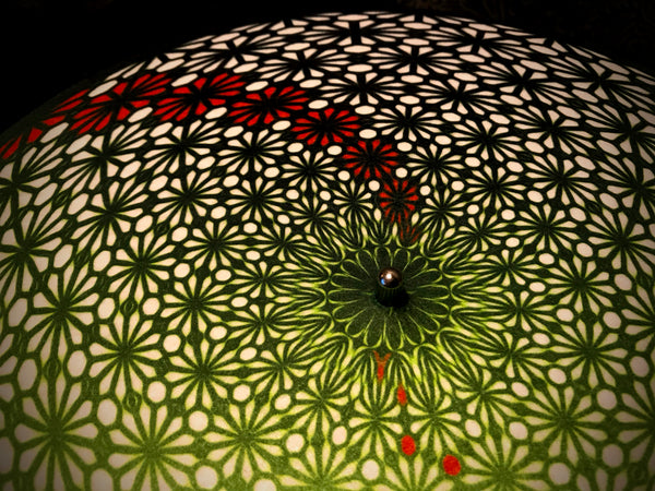 GEOMETRIC GREEN Zoetrope Felt Turntable Slipmat 12"
