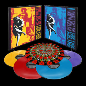Guns N Roses - Use Your Illusion I & II (Store Exclusive Coloured 4LP) with Exclusive Zoetrope Turntable slipmat