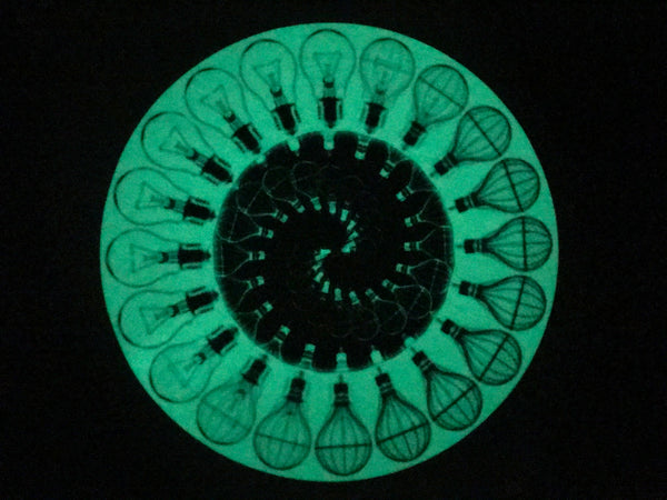 TRAVELING LIGHT 2 Zoetrope Felt Glow-in-the-dark Turntable Slipmat  12"