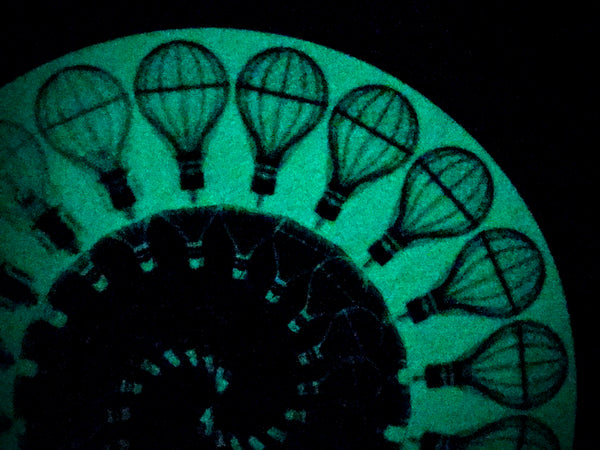 TRAVELING LIGHT 2 Zoetrope Felt Glow-in-the-dark Turntable Slipmat  12"
