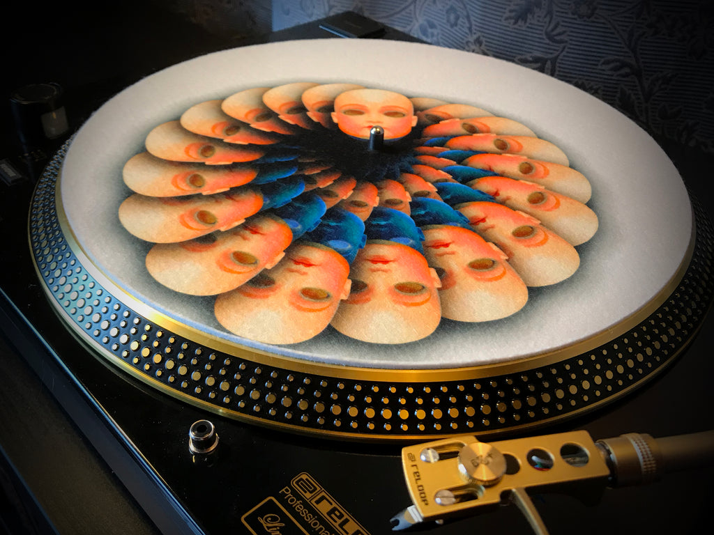 thumbnail image 2 of Record Player Felt Mat Generic Felt Slipmat For 12" Turntables - Space Moon Design, DJ Slipmat For Vinyl Record Players Vinyl Record Player Slipmat 2 of 14