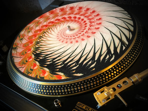 ORGANIC SPIRAL 1 Zoetrope Felt Turntable Slipmat 12"