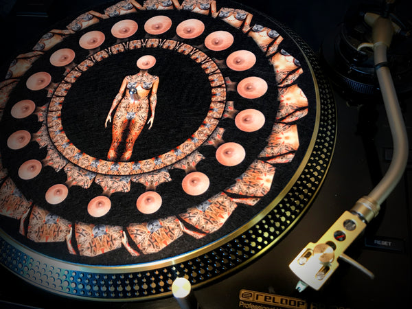 PUSSIES, BOOBS & TATTOOS Zoetrope Felt Turntable Slipmat 12"