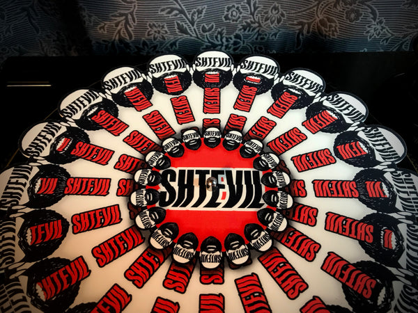 SHTEVIL Combi Package: - Vinyl record "Stung"+Turntable Slipmat+Button