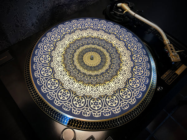 COGWHEEL GOLD Zoetrope Felt Turntable Slipmat  12"