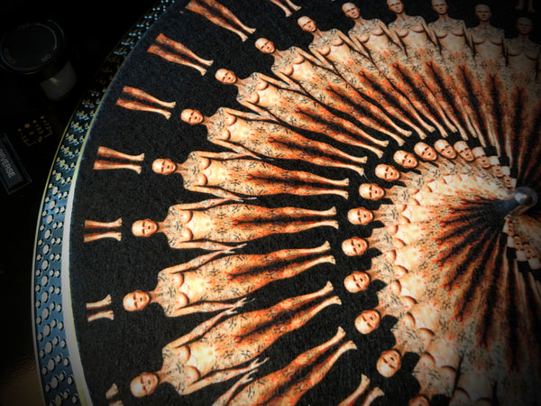 TATTOO CLONE BLACK Zoetrope Felt Turntable Slipmat 12"