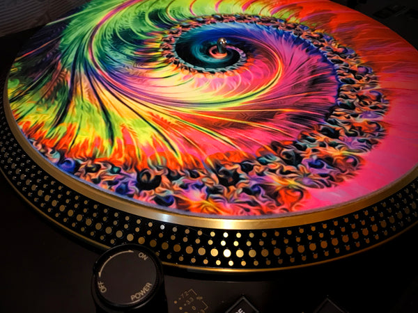 TRIPOFONICA 1 Zoetrope Felt Turntable Slipmat UV/Blacklight activated 12"