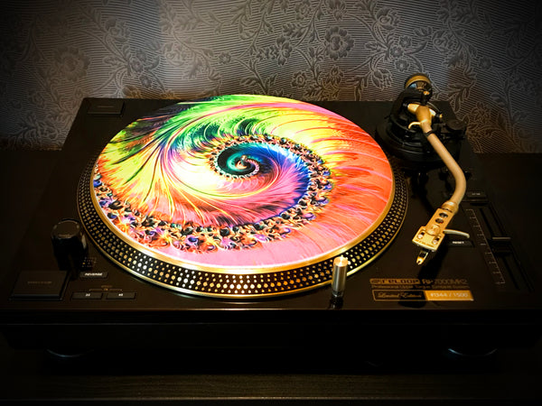 TRIPOFONICA 1 Zoetrope Felt Turntable Slipmat UV/Blacklight activated 12"