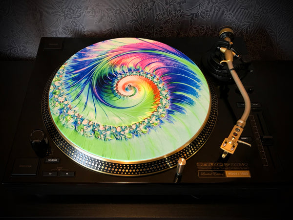 TRIPOFONICA 2 Zoetrope Felt Turntable Slipmat UV/Blacklight activated 12"