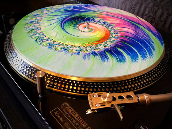 TRIPOFONICA 2 Zoetrope Felt Turntable Slipmat UV/Blacklight activated 12"