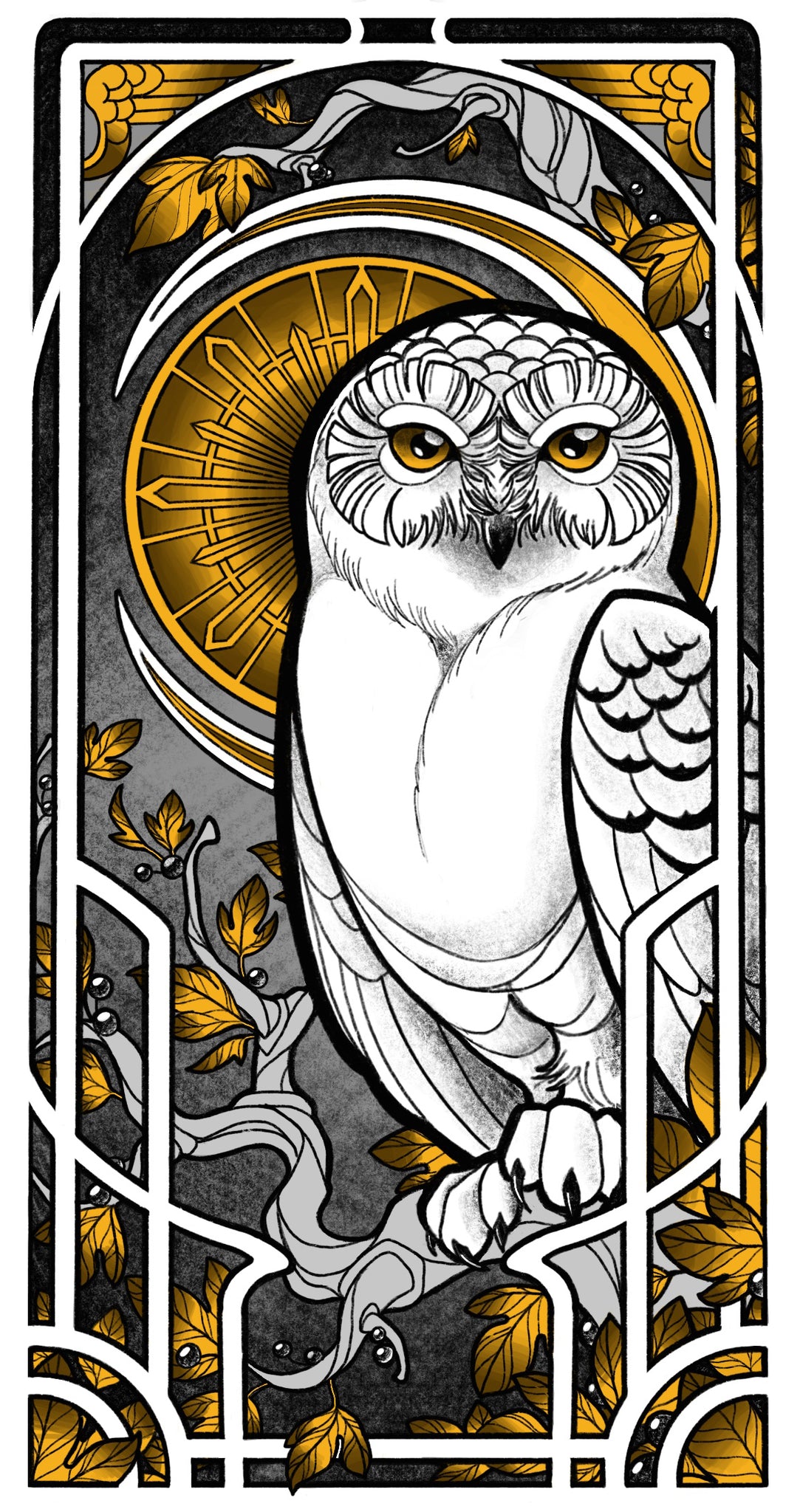 Snow Owl - Print by Nina Noa