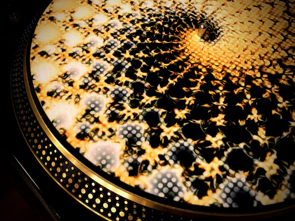 FIRE FRACTAL Zoetrope Felt Turntable Slipmat 12"